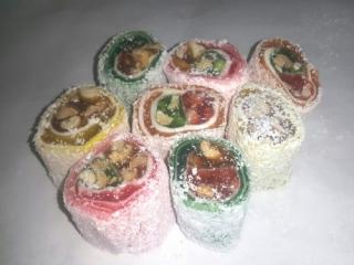 Купить Лукум ролл фруктовый с арахисом, ассорти