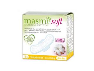 Купити MASMI Органические ультратонкие гигиенические прокладки SOFT для нормальных и сильных выделений, с крылышками, 10 шт.