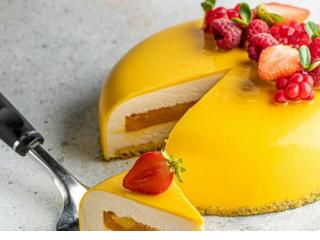 Купить Безмолочный Чизкейк манго-маракуйя торт 300г