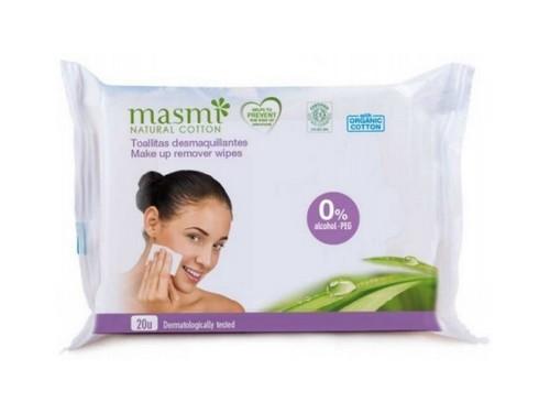 Купити Masmi  органические влажные салфетки для удаления макияжа, 20шт