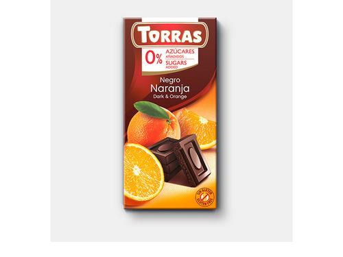 Купить ЧЕРНЫЙ ШОКОЛАД TORRAS с апельсином