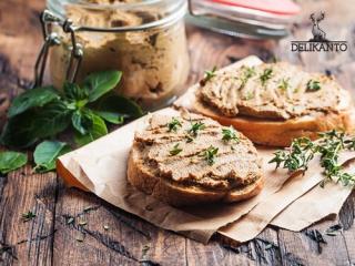 Купить Паштет из утиной печени с грибами шиитаке
