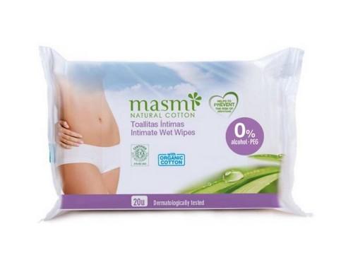 Купити Masmi  органические влажные салфетки для интимной гигиены, 20шт